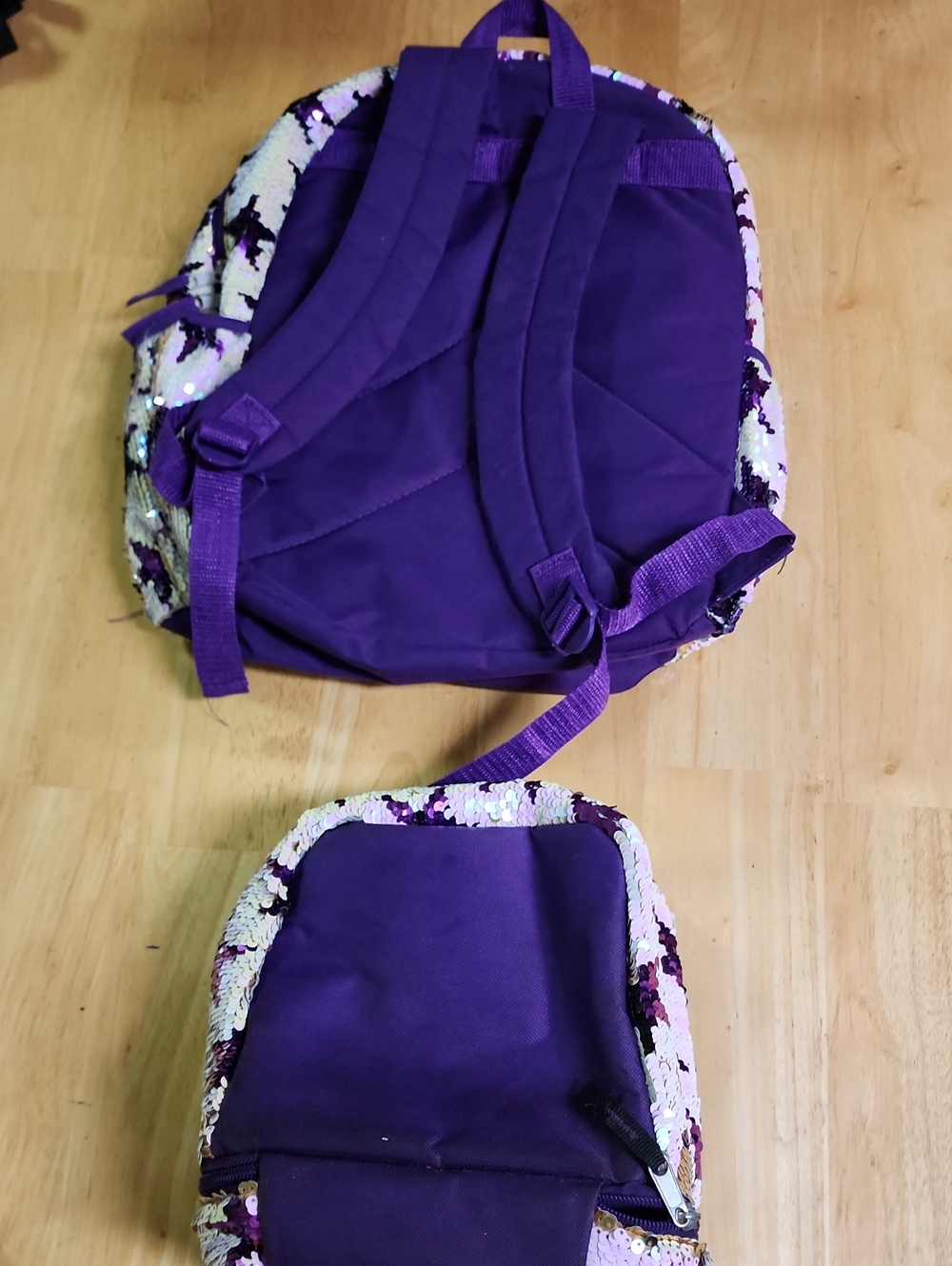 Accessory Innovations Kids Purple Reversible Sequin Star Backpack & Lunchbox Set - Picture 8 of 16